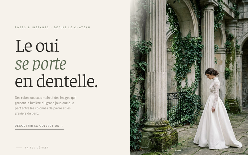 Aperçu du modèle Robes de mariée · Pierre et lierre, pour robe de mariée