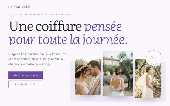 Modèle Lavande et miel, pour Coiffure et maquillage