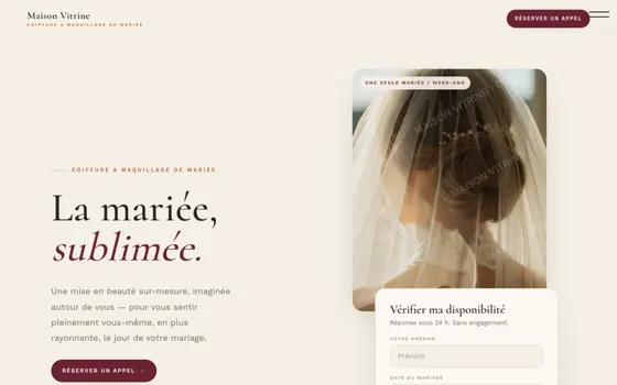 Modèle Tout en douceur, pour Coiffure et maquillage