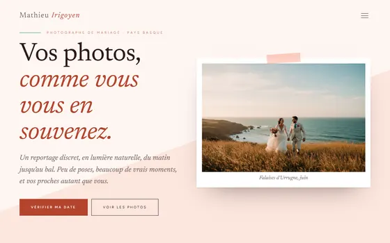 Modèle Corail, pour Photographe