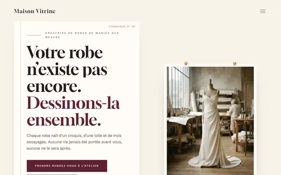 Modèle Carnet de Commande, pour Robe de mariée