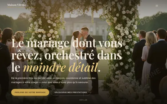 Modèle Destination, pour Wedding planner
