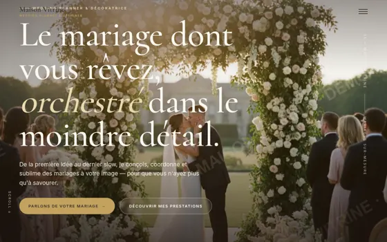 Modèle Éditorial Luxe, pour Wedding planner