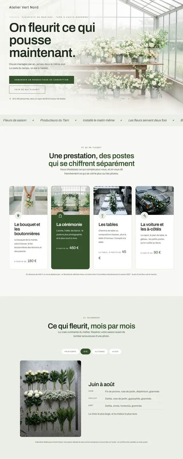 Le modèle Fleuriste de saison sur un ordinateur